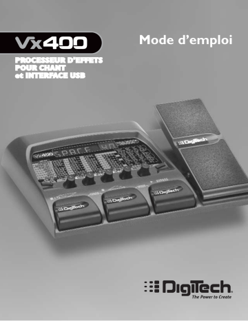 Manuel du propriétaire | DigiTech VX400 Manuel utilisateur | Fixfr