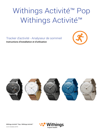 Activité Steel | Mode d'emploi | Withings Activite Pop Manuel utilisateur | Fixfr