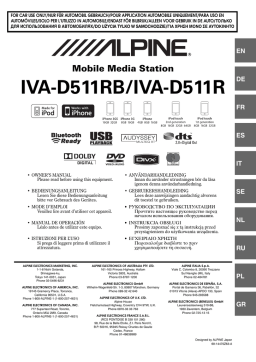 Alpine Electronics IVA-D511R Mode d'emploi