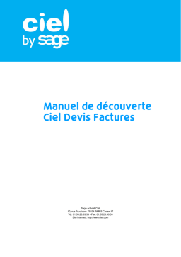 Ciel Devis Factures 2015 Manuel utilisateur