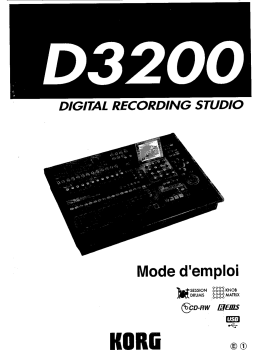 Korg D3200 Manuel utilisateur