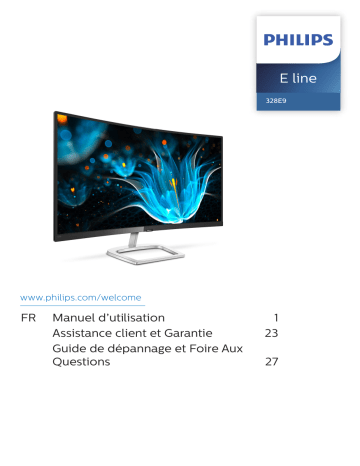 Manuel du propriétaire | Philips 328E9QJAB Moniteur LCD Manuel utilisateur | Fixfr