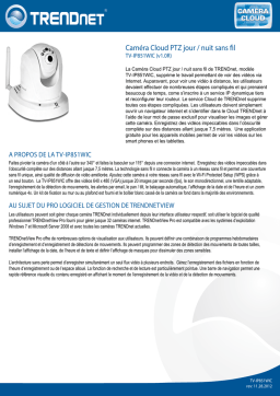 Trendnet TV-IP851WIC Wireless Day / Night PTZ Cloud Camera Fiche technique