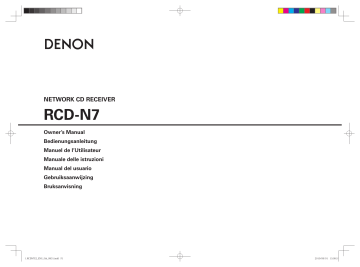 Manuel du propriétaire | Denon RCD-N7E2 Manuel utilisateur | Fixfr