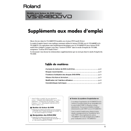 Roland VS-2480DVD: Guide d'utilisation avec IA + PDF