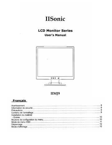 Manuel du propriétaire | IISONIC IIMJ9 Manuel utilisateur | Fixfr