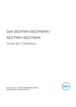 Dell SE2419H/SE2419HX electronics accessory Manuel utilisateur