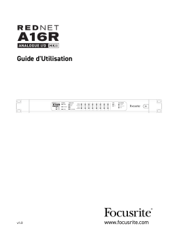 Focusrite Pro RedNet A16R MkII Manuel utilisateur