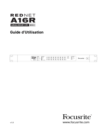 Mode d'emploi | Focusrite Pro RedNet A16R MkII Manuel utilisateur | Fixfr