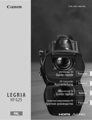 Mode d'emploi | Canon LEGRIA HF G25 Manuel utilisateur | Fixfr