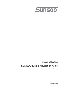 Navigon SUNGOO MOBILE NAVIGATION 43.01 Manuel utilisateur