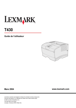 Lexmark T430 Manuel utilisateur