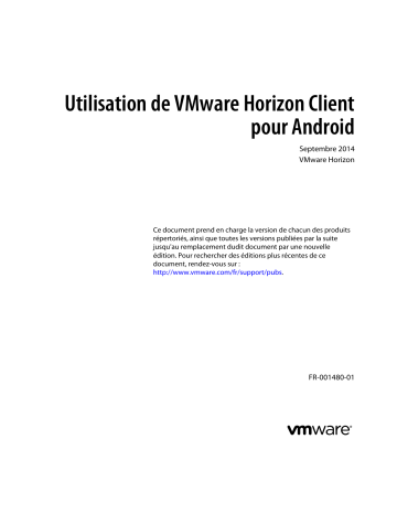 VMware Horizon Client pour Android Manuel utilisateur | Fixfr