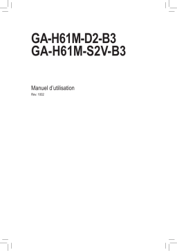 Gigabyte GA-H61M-D2-B3 Manuel utilisateur