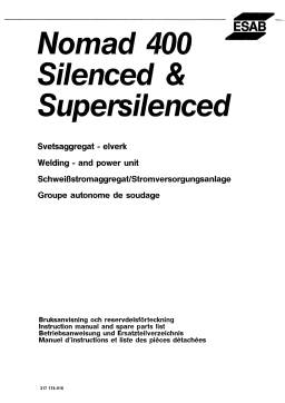 ESAB Nomad 400 Silenced & Supersilenced Manuel utilisateur