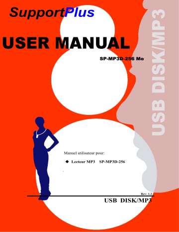 Manuel du propriétaire | SUPPORTPLUS LECTEUR MP3 SP-MP3D-256 Manuel utilisateur | Fixfr