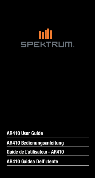 Spektrum AR410 4 Channel Sport Receiver Manuel utilisateur