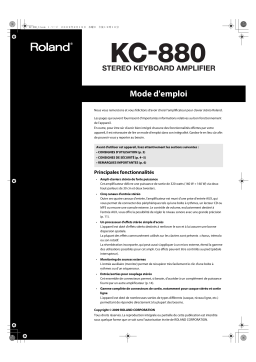 Roland KC-880 Manuel utilisateur