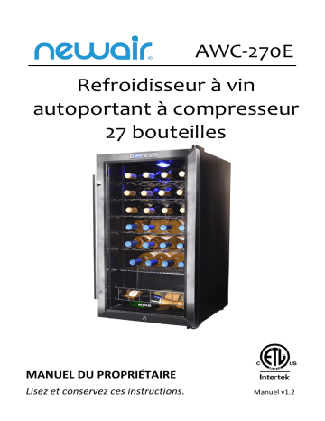 AWC-270E-REM | AWC-270E-BL | NewAir AWC-270E Freestanding 27 Bottle Compressor Wine Fridge  Manuel utilisateur | Fixfr