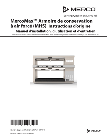 Merco Products MercoMax Holding Cabinet (MHS) Manuel utilisateur | Fixfr