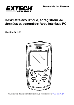 Extech Instruments SL355 Personal Noise Dosimeter/Datalogger Manuel utilisateur