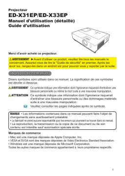 Hitachi ED-X33 Manuel utilisateur