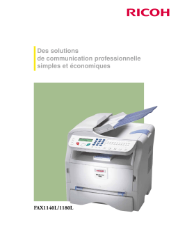 Ricoh FAX1140L Manuel utilisateur