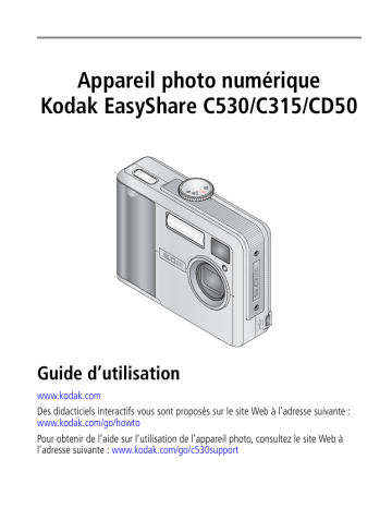 Manuel du propriétaire | Kodak EasyShare C315 Manuel utilisateur | Fixfr