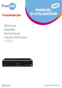 Thomson THS805 Satellite Receiver Manuel utilisateur