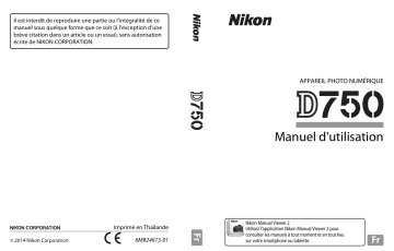 Manuel du propriétaire | Nikon D7500 Manuel utilisateur | Fixfr