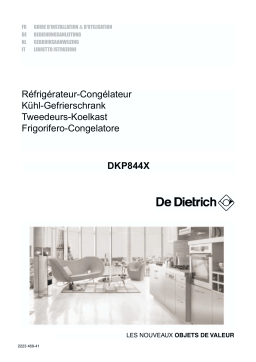 De Dietrich DKP844X Manuel utilisateur