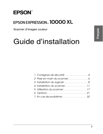 Manuel du propriétaire | Epson EXPRESSION 10000XLEXPRESSION 10000XL PRO Manuel utilisateur | Fixfr