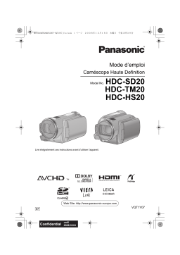 Panasonic HDC SD20 Mode d'emploi