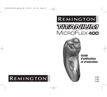 Manuel du propriétaire | Remington R-843 Manuel utilisateur | Fixfr