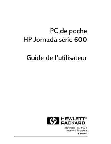 Mode d'emploi | HP Jornada 600 Série Manuel utilisateur | Fixfr