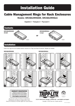 Tripp Lite SRCABLERINGSM & SRCABLERINGLG Guide d'installation