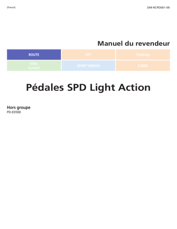 Shimano PD-ED500 Pédale (SPD) Manuel utilisateur | Fixfr
