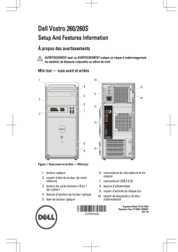 Dell Vostro 260s desktop Guide de démarrage rapide