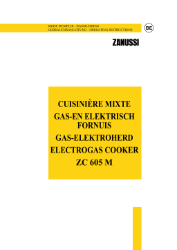 Zanussi ZC605M Manuel utilisateur