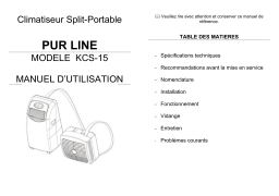 PUR LINE KCS-15 Manuel utilisateur