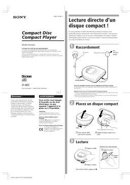 Sony D-465 Manuel utilisateur