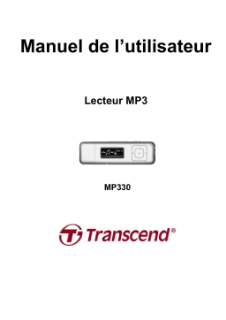 Transcend MP330 Manuel utilisateur