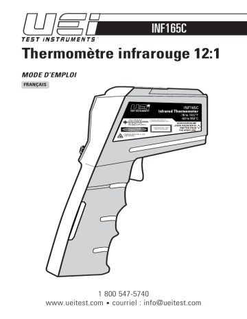 UEi INF165C Circular 12:1 IR Thermometer Manuel du propriétaire | Fixfr
