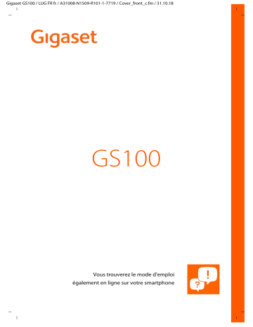 Manuel du propriétaire | Gigaset GS170 Manuel utilisateur | Fixfr