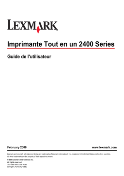 Lexmark X2470 Manuel utilisateur