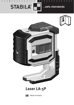 Stabila LA-5P Point et ligne laser Manuel utilisateur