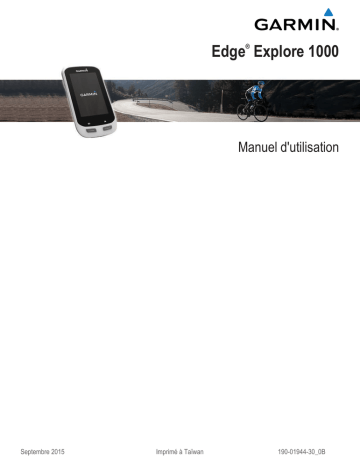 Edge® Explore 1000, Europe | Edge Explore 1000 | Mode d'emploi | Garmin Edge® Explore 1000 Manuel utilisateur | Fixfr