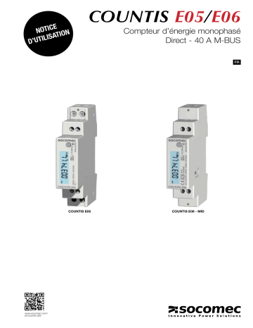 Mode d'emploi | Socomec COUNTIS E0x Operating instrustions | Fixfr