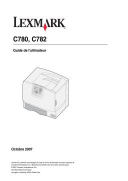 Lexmark C780 Manuel utilisateur