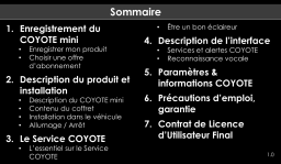 Coyote Mini Mode d'emploi